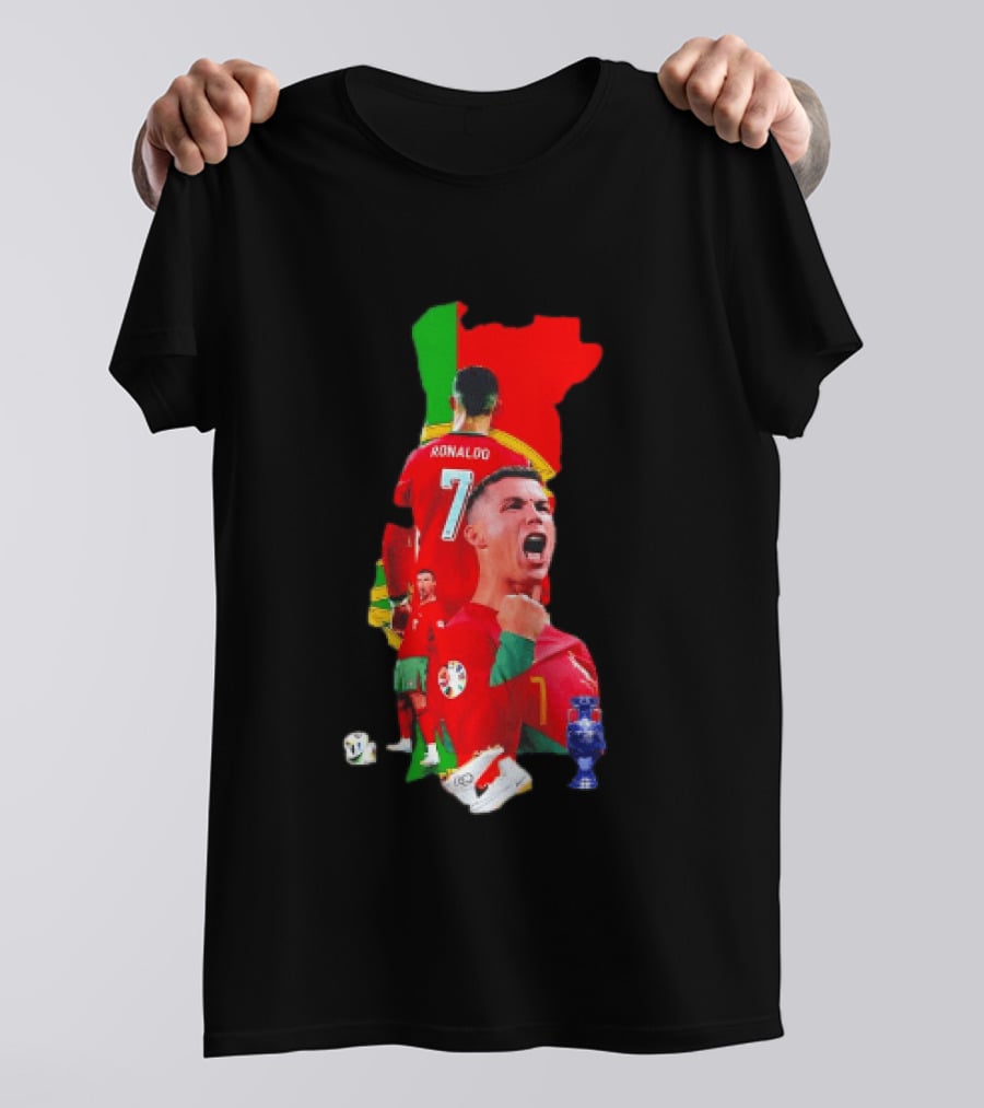 CR7 Portugal Cristiano Ronaldo Celebrating Portugal National Team Victory T-Shirt