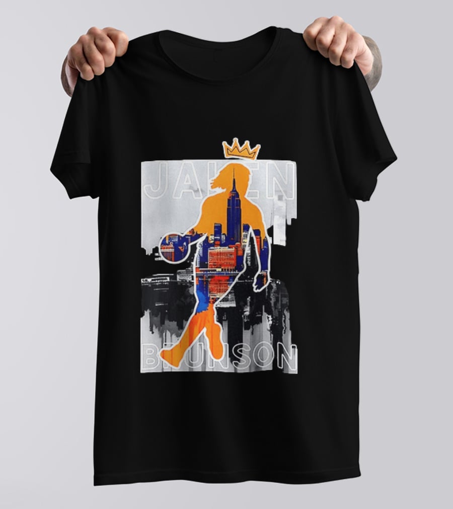 King Of New York Jalen Brunson New York Knicks NBA 2026 Skyline T-Shirt