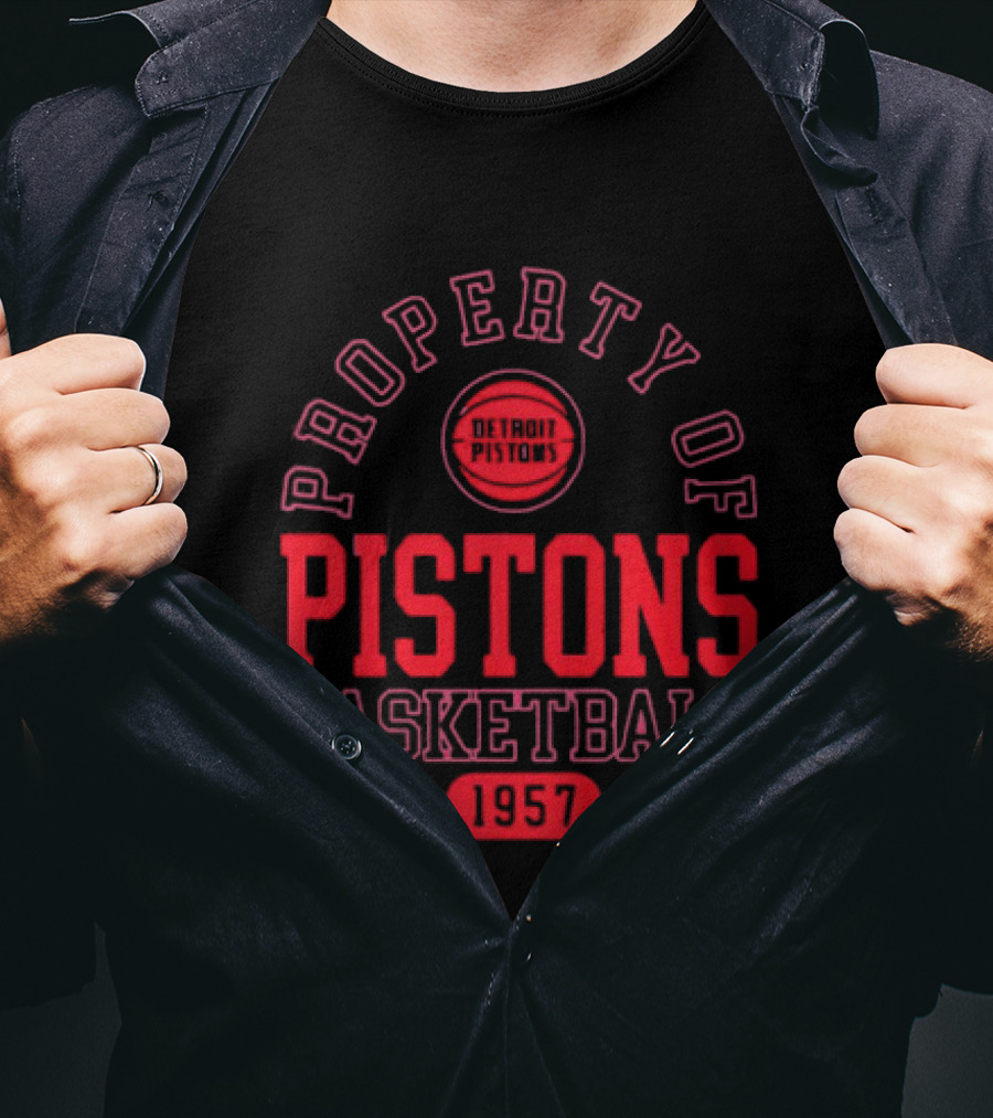 Property Of Pistons Basketball 1957 Detroit Pistons T-Shirt