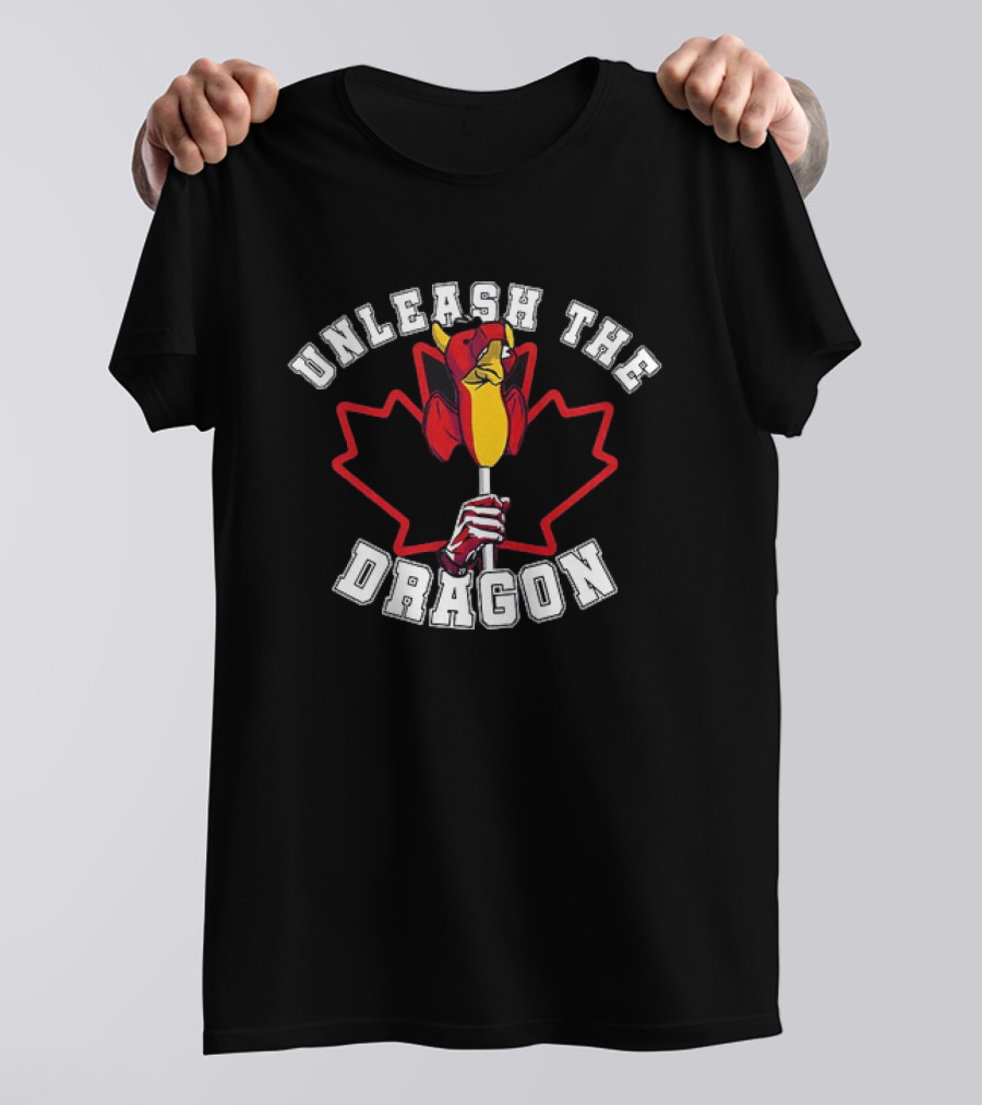 Unleash The Dragon Toronto Baseball Maple Leaf T-Shirt