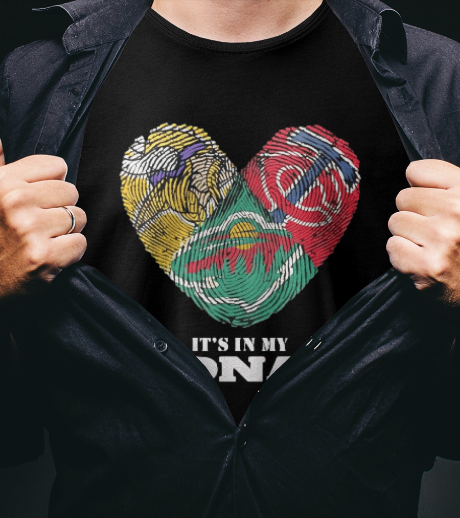 Minnesota Vikings Timberwolves Wild It's In My DNA T-Shirt