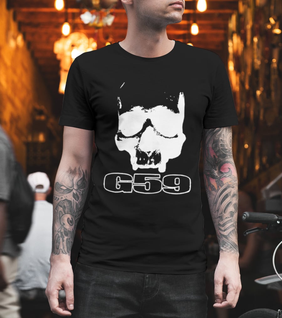 G59 Skull Black Graphic With Skull T-Shirt