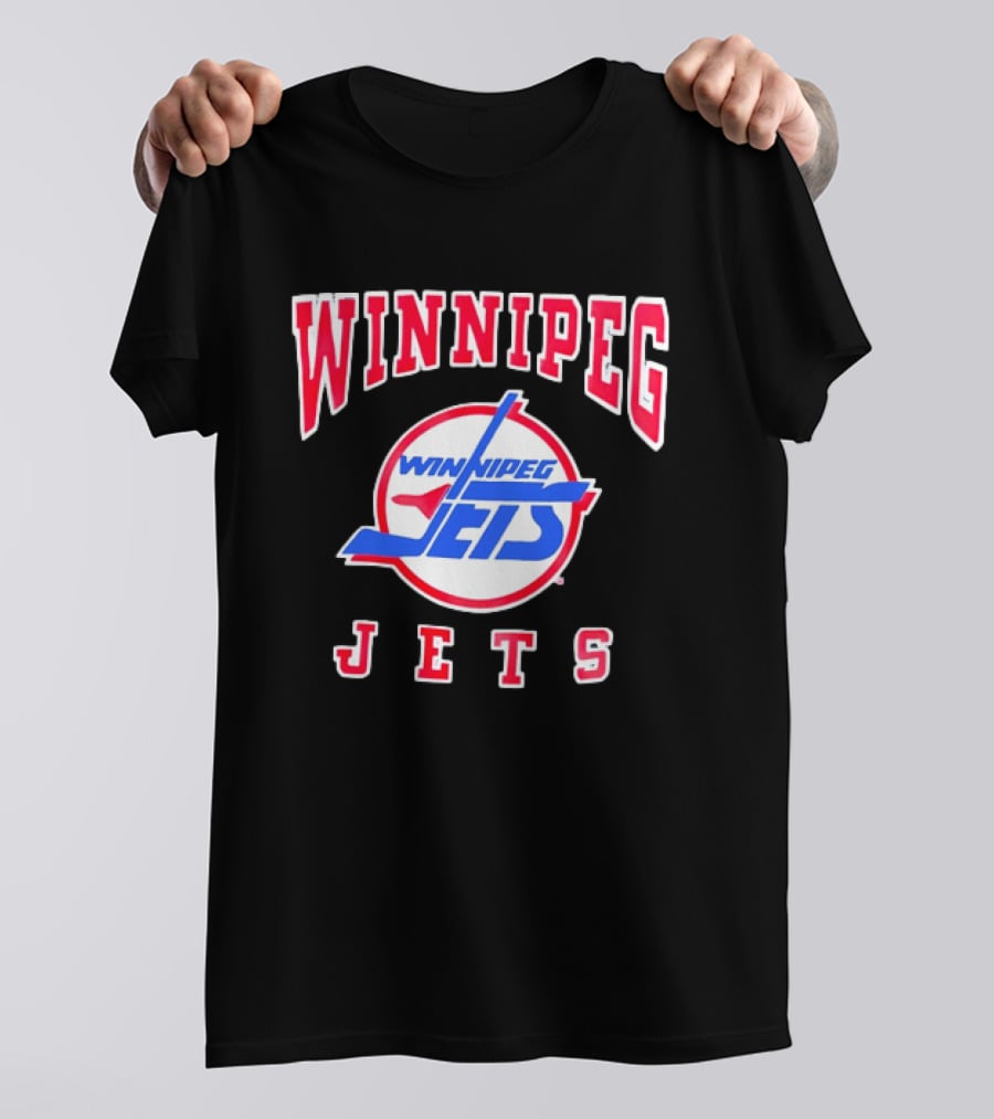 Winnipeg Jets Hockey Team Name Bold NHL Sportswear T-Shirt