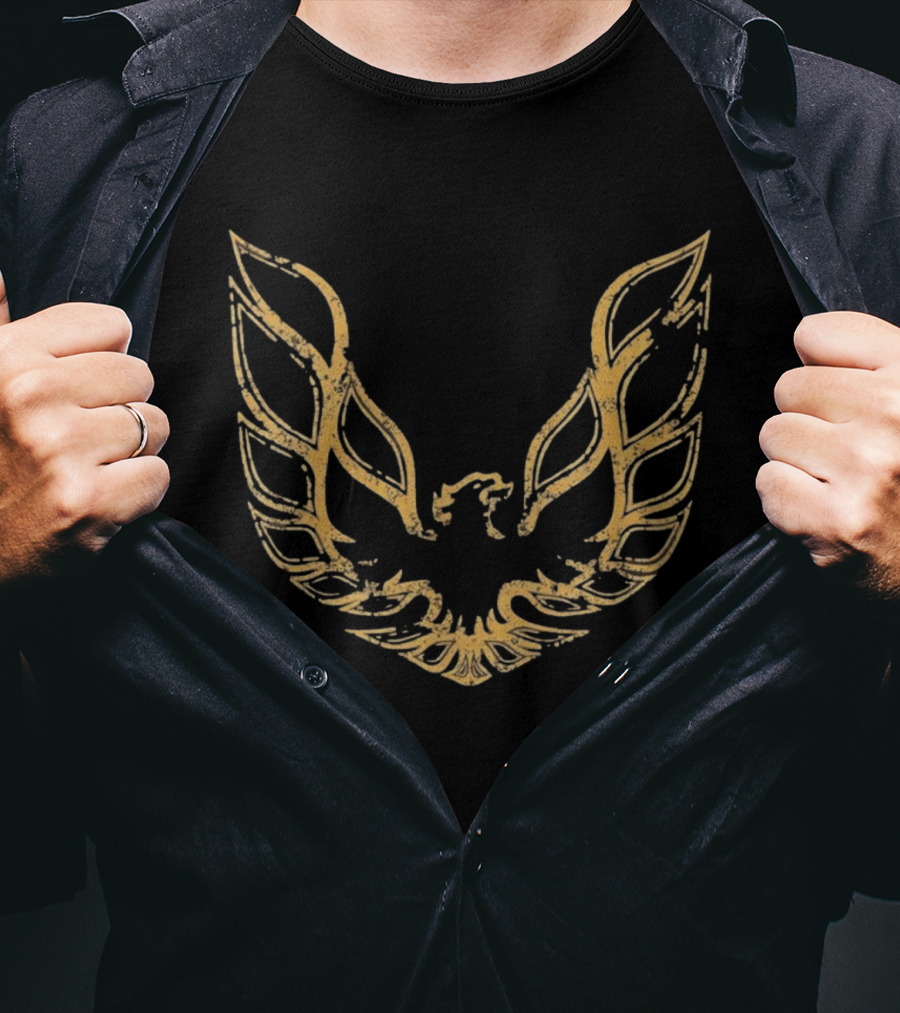 Pontiac Firebird Screaming Chicken Grunge Gold T-Shirt