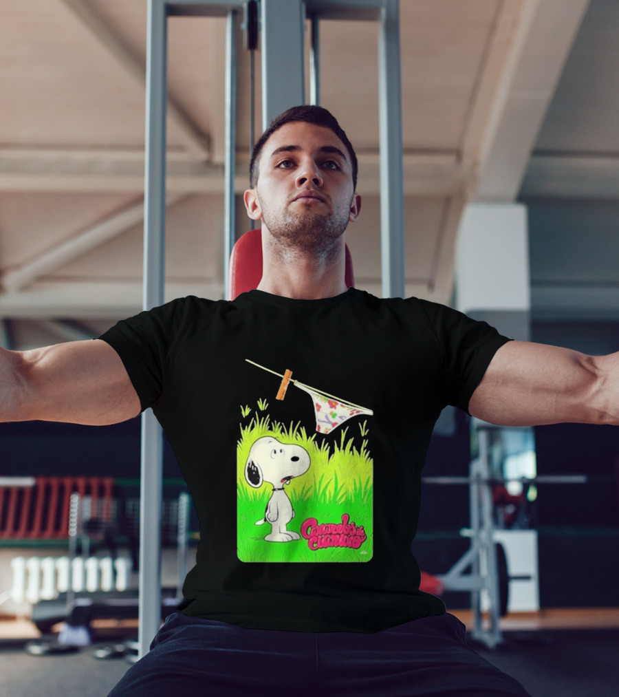 Snoopy Caramelos De Cianuro En Español Classic Cartoon And Rock Band Fusion T-Shirt