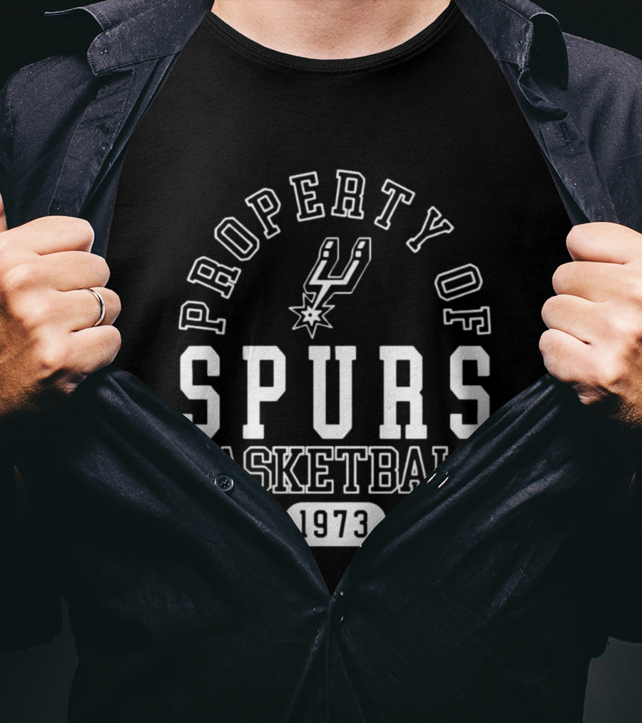 Property Of Spurs Basketball 1973 T-Shirt
