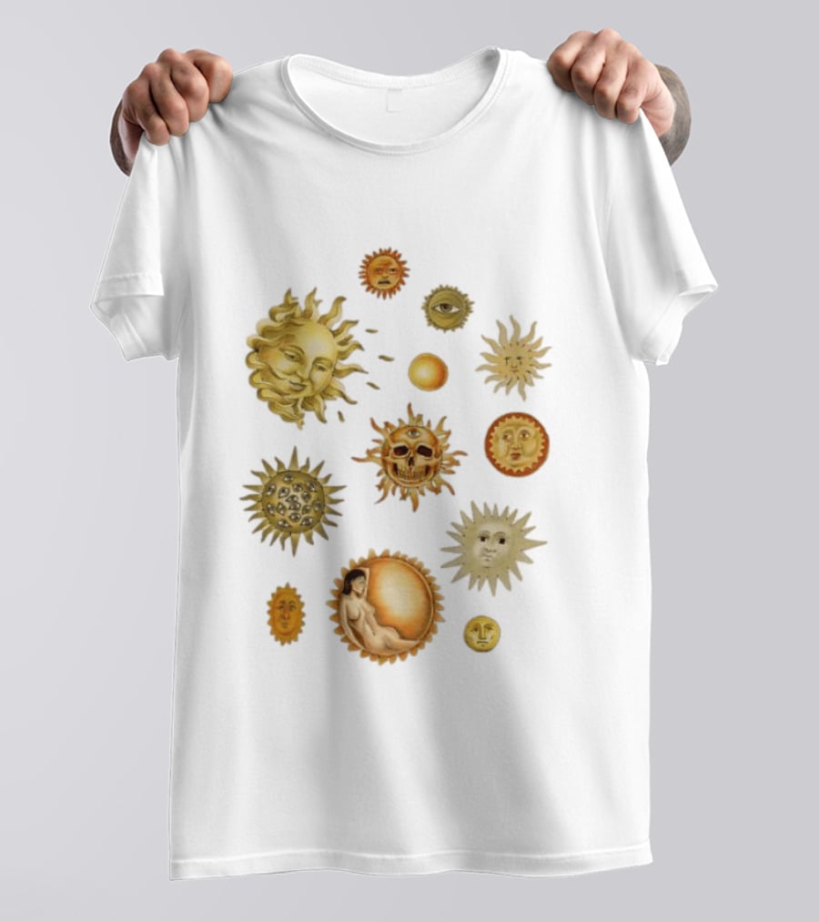 Celestial Sun Orbs Alchemy Mystic Symbols Occult Mystical T-Shirt