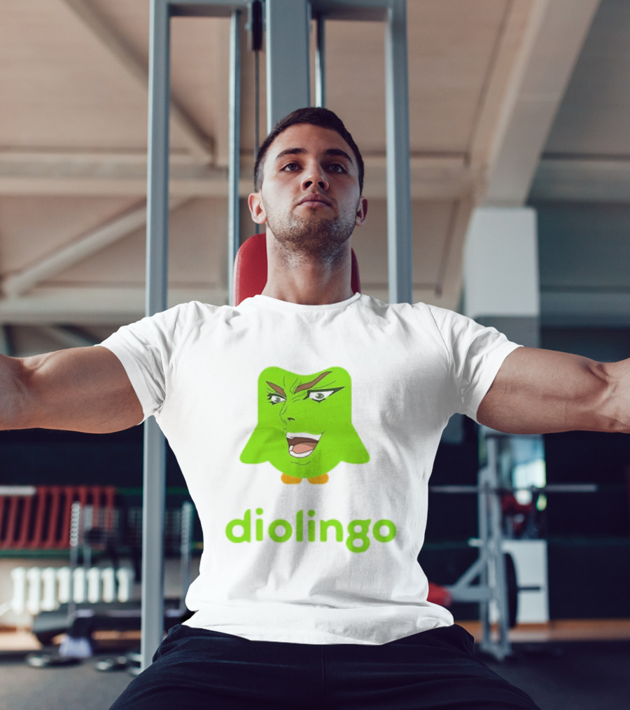 Diolingo Duolingo Owl Dio Brando Meme JoJo's Bizarre Adventure T-Shirt