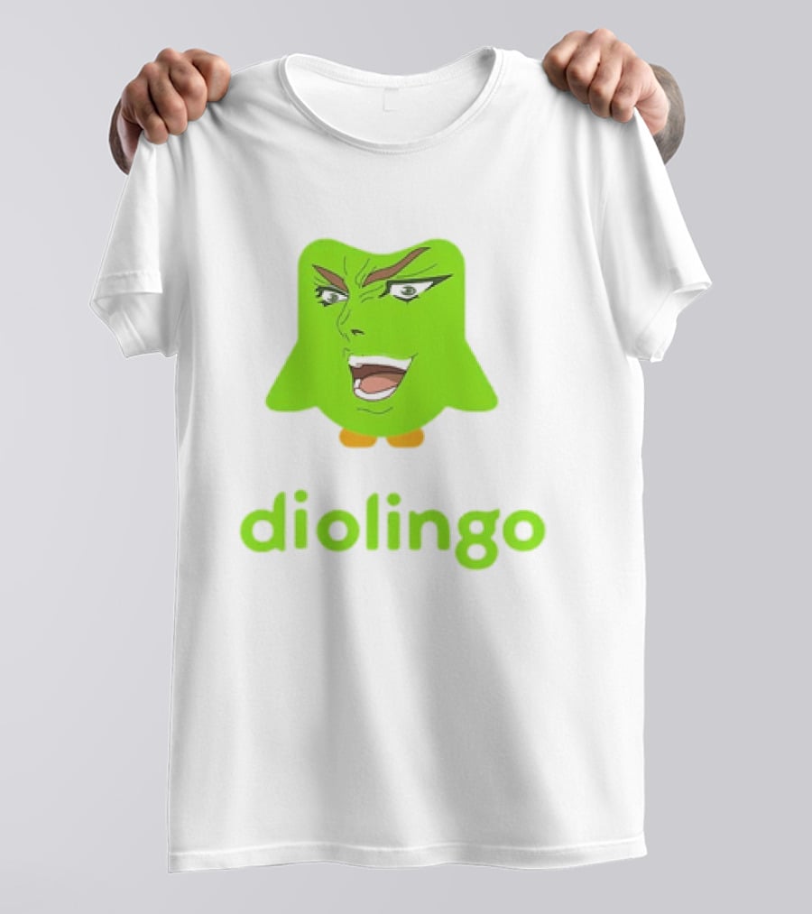 Diolingo Duolingo Owl Dio Brando Meme JoJo's Bizarre Adventure T-Shirt