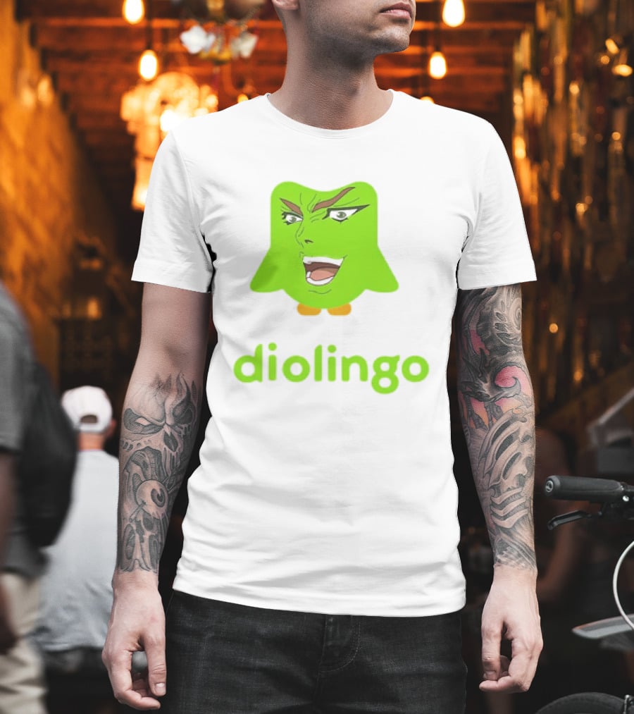 Diolingo Duolingo Owl Dio Brando Meme JoJo's Bizarre Adventure T-Shirt