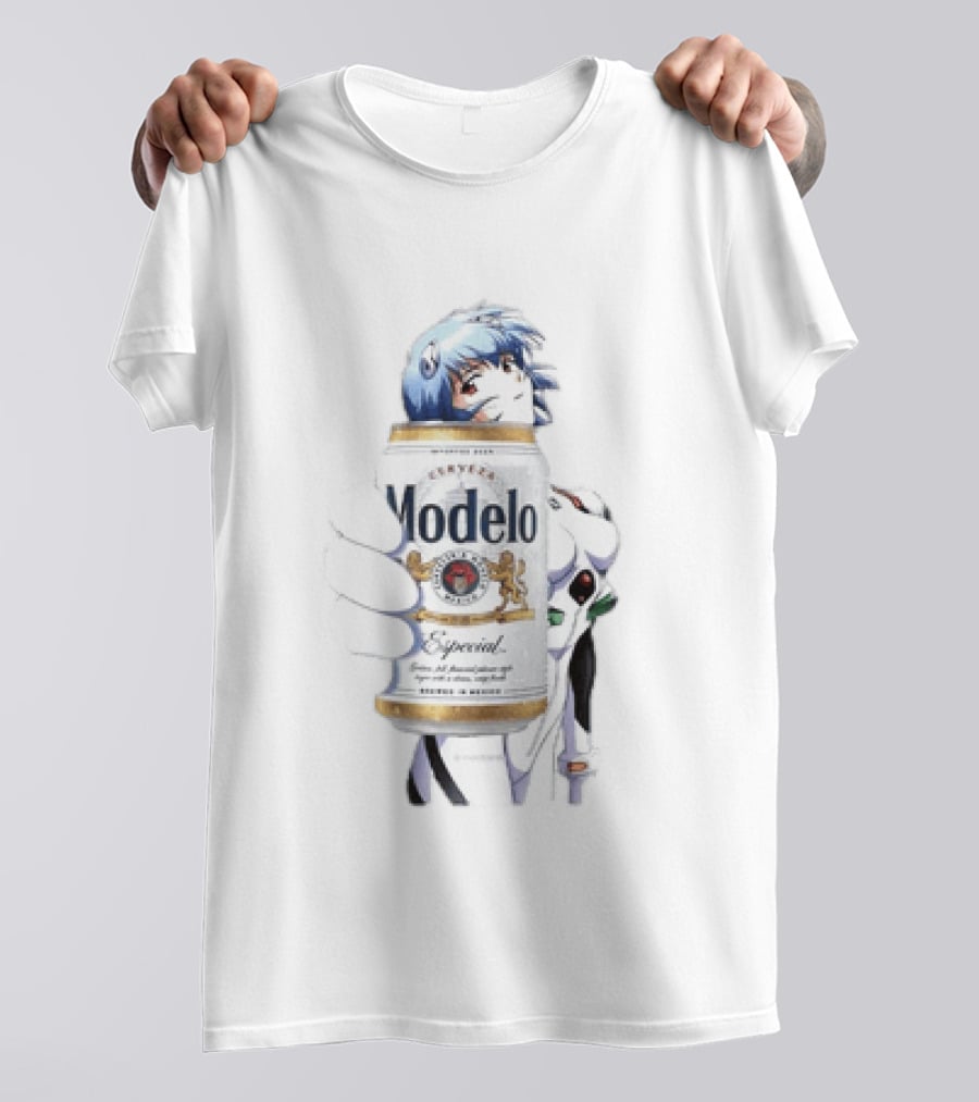 Rei Ayanami Modelo Especial Beer Neon Genesis Evangelion T-Shirt