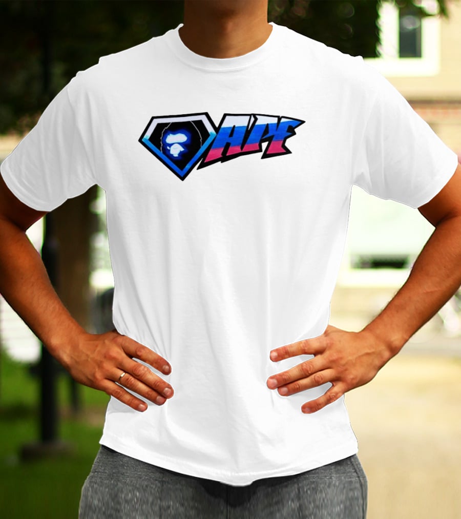 Gorilla Diamond APE Shield Blue Red Gradient T-Shirt