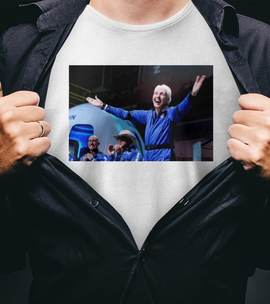Wally Funk Age Record Space Travel Blue Origin Crew Celebration T-Shirt