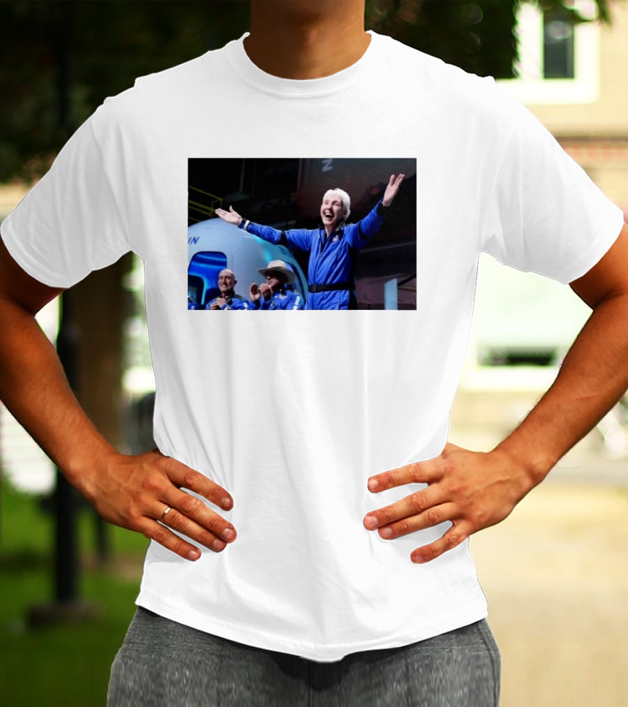 Wally Funk Age Record Space Travel Blue Origin Crew Celebration T-Shirt