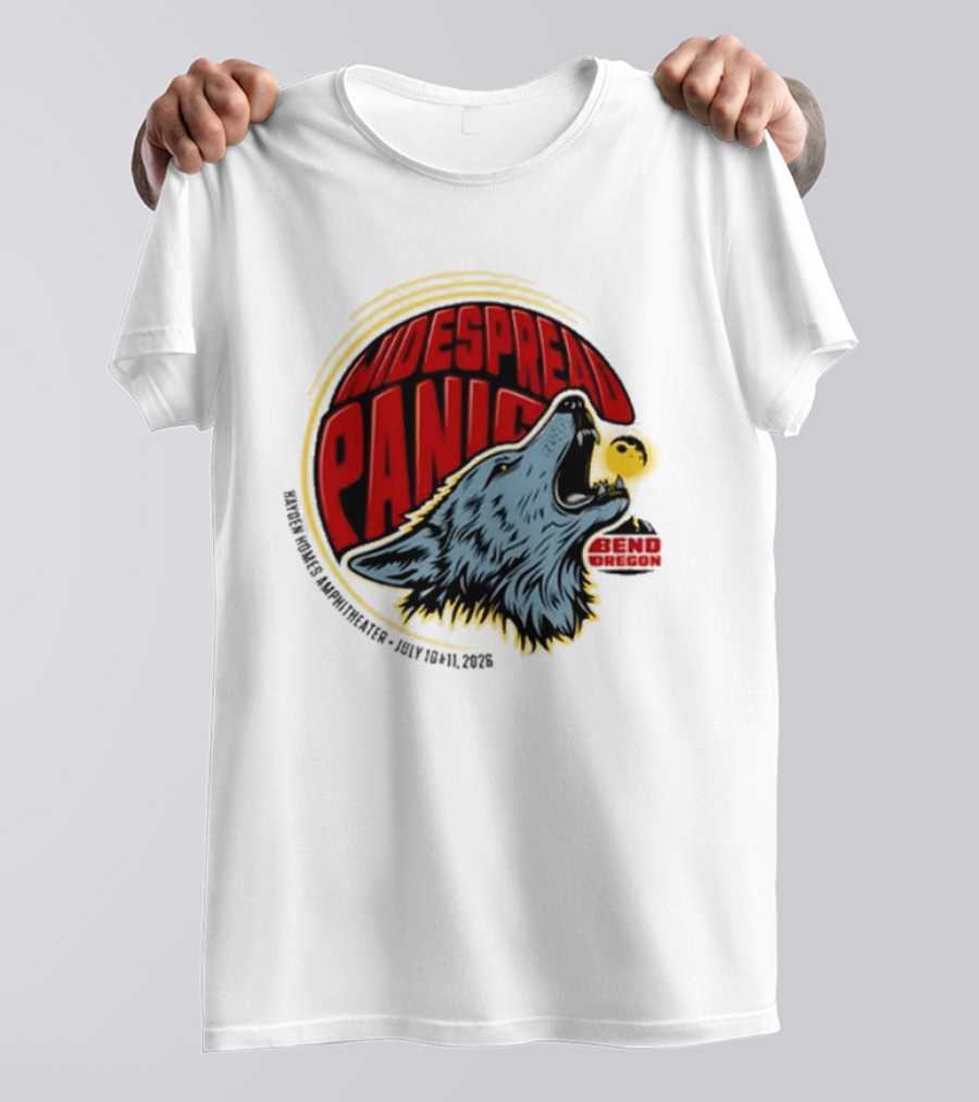 Widespread Panic Bend OR July 10 11 2026 Tour Wolf Image T-Shirt