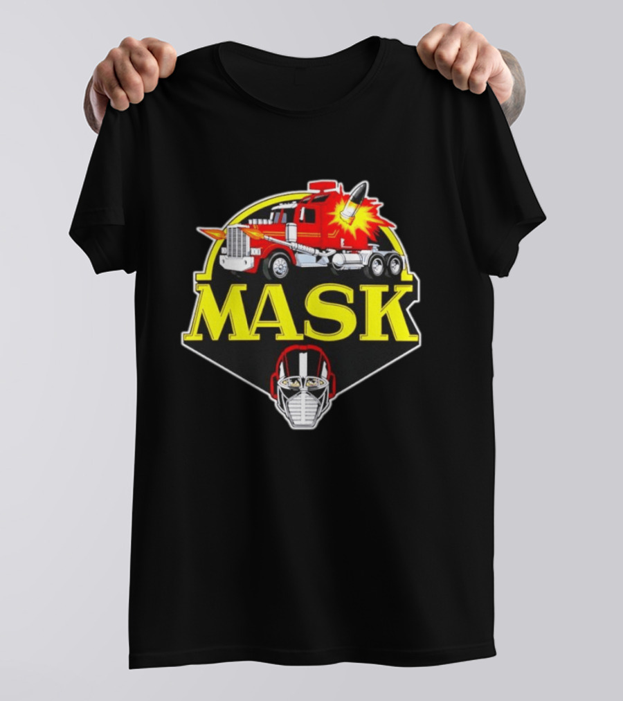 MASK Matt Trakker Rhino Vehicle Helmet Iconic 80s Cartoon T-Shirt