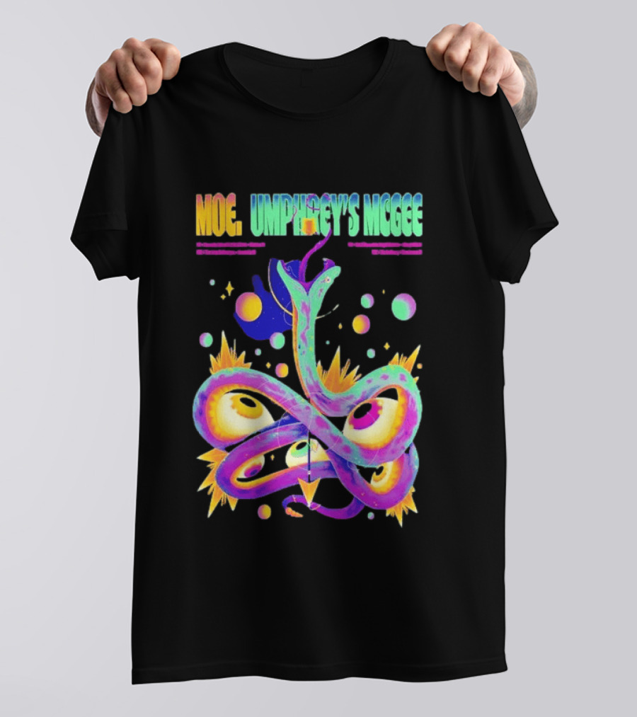 Moe. Umphrey's McGee July 2026 Tour Psychedelic Spiral T-Shirt