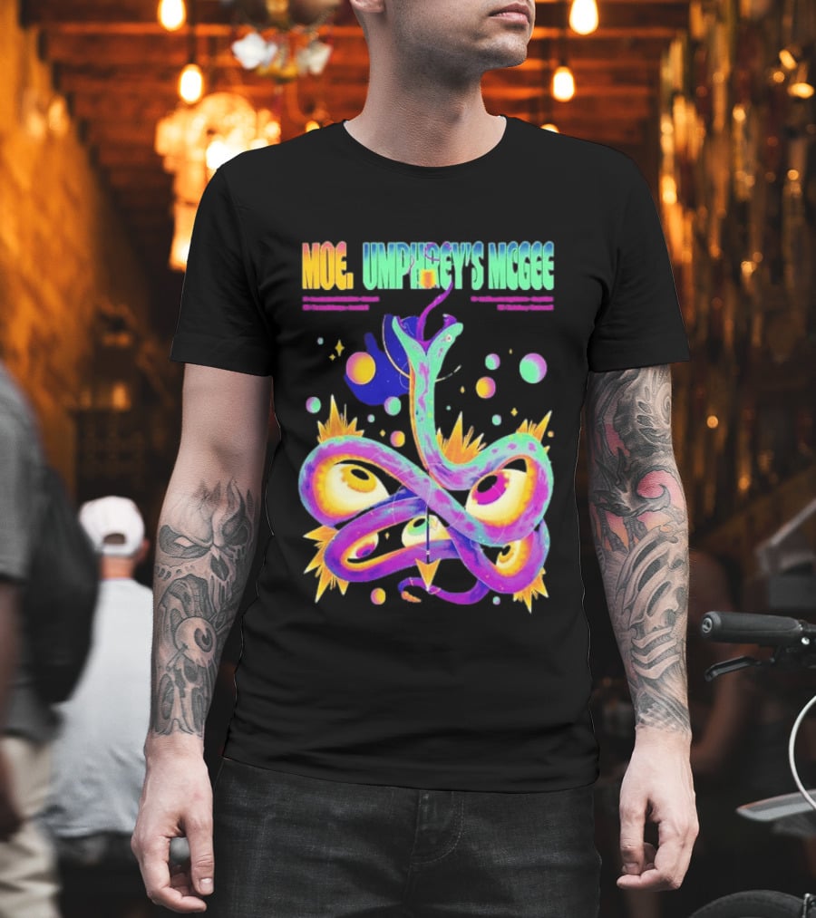 Moe. Umphrey's McGee July 2026 Tour Psychedelic Spiral T-Shirt