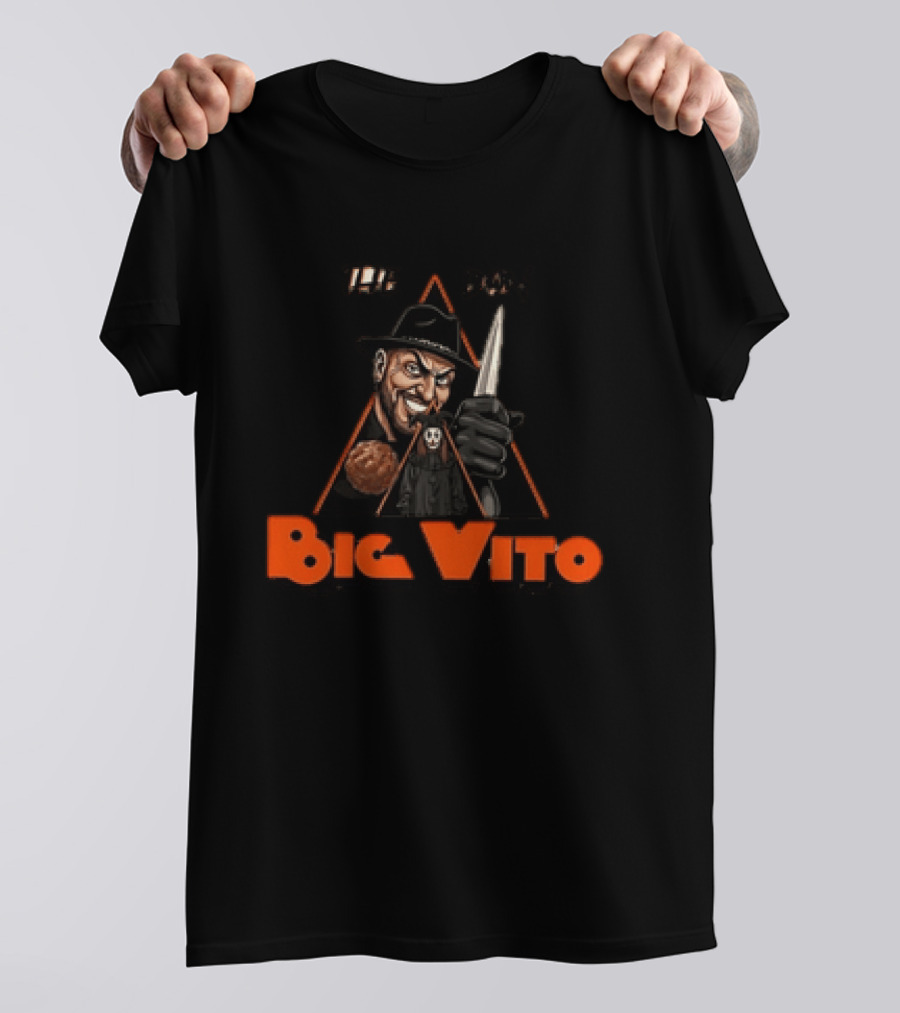 The Don Big Vito Mafia Triangle Graphic With Gangster And Knife T-Shirt