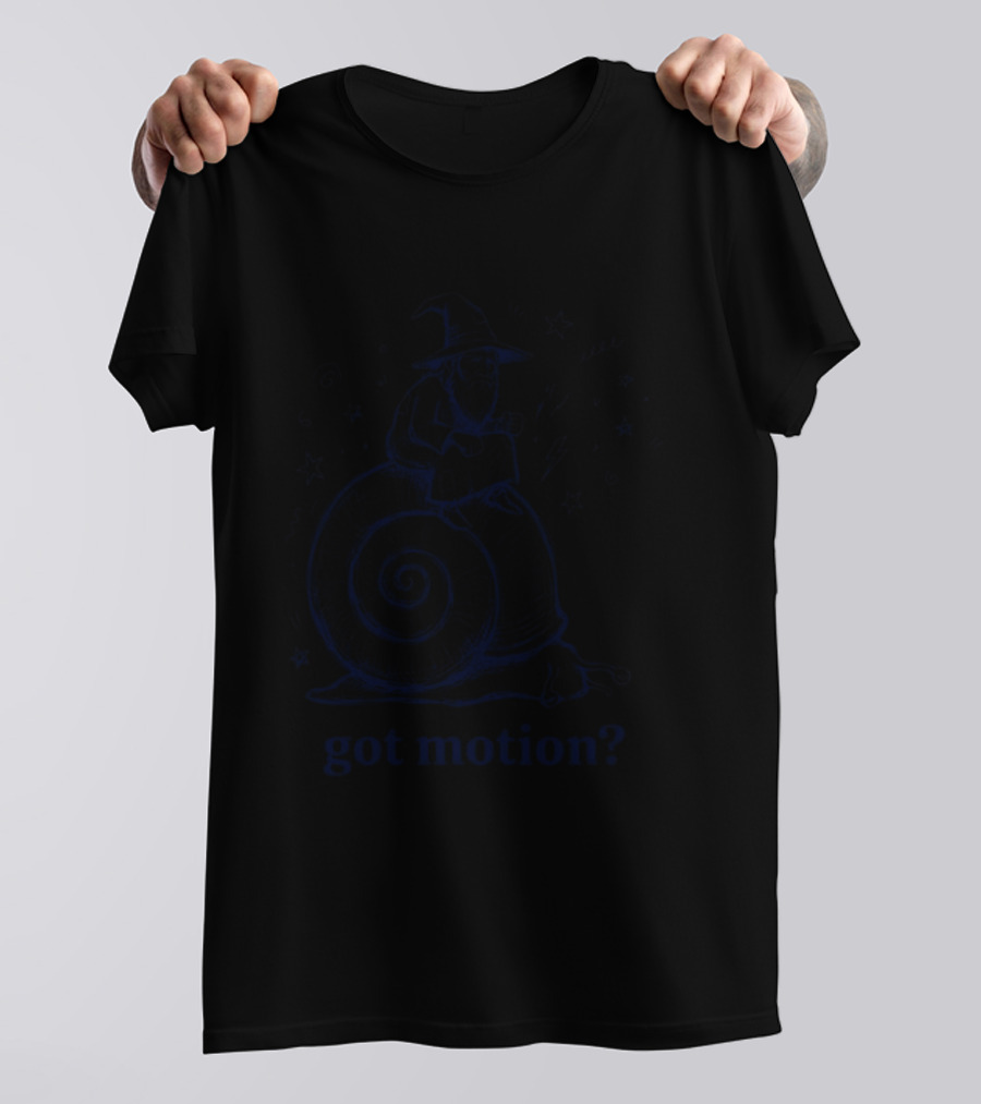 Wizard On Snail Got Motion Stars And Sparks T-Shirt