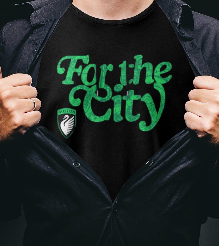 Boston Legacy FC For The City Green Swan T-Shirt