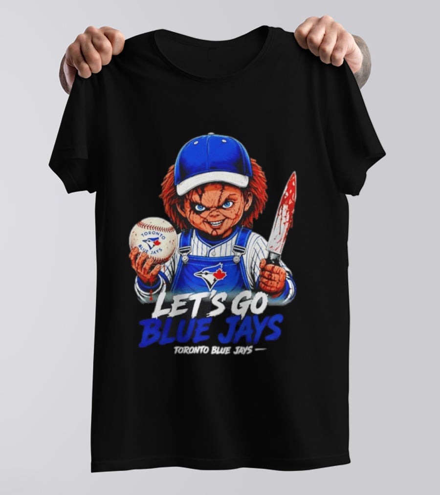 Chucky Toronto Blue Jays Let's Go Blue Jays Horror MLB T-Shirt