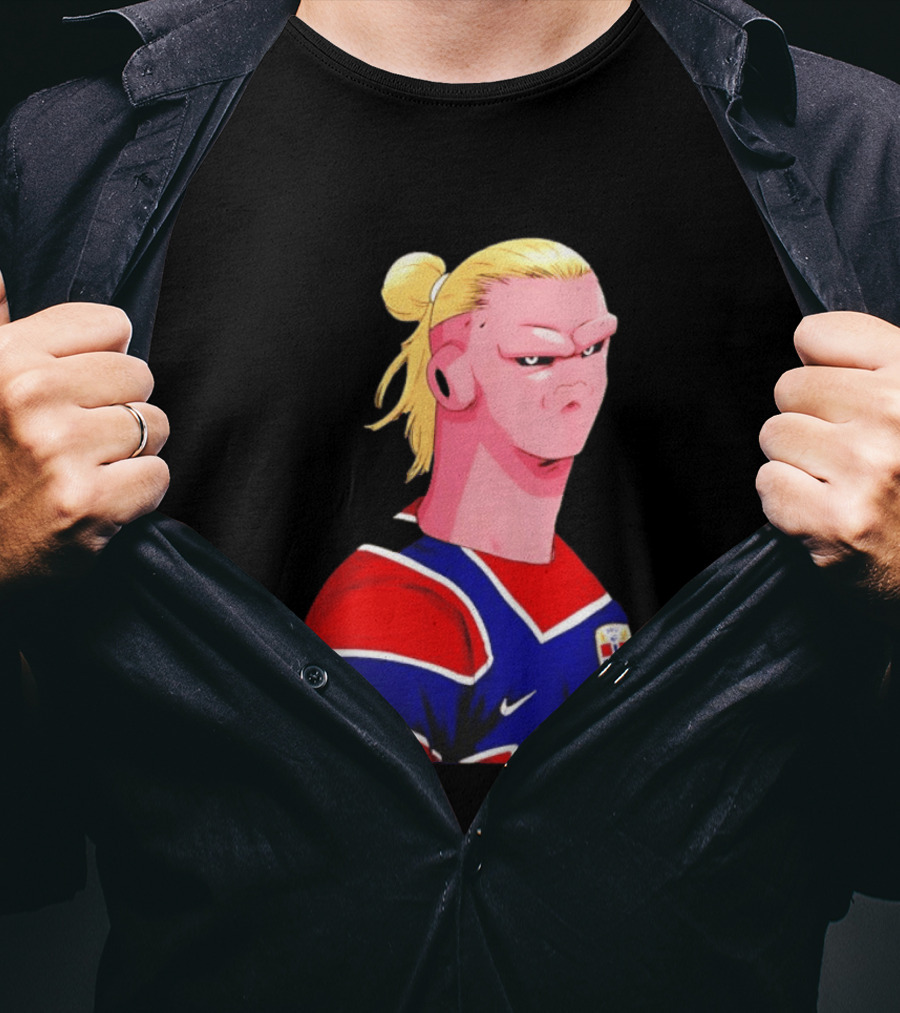 Erling Haaland Cartoon Norway National Football Team Norge T-Shirt