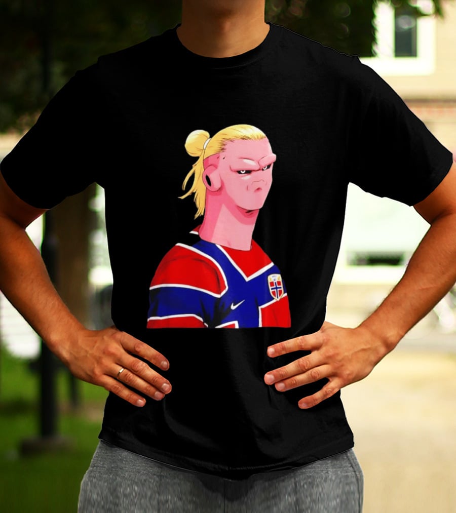 Erling Haaland Cartoon Norway National Football Team Norge T-Shirt