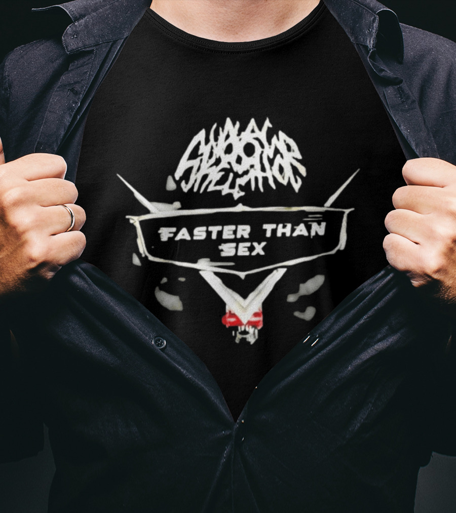 Faster Than Sex Red And White Wings On Creative Impulse T-Shirt