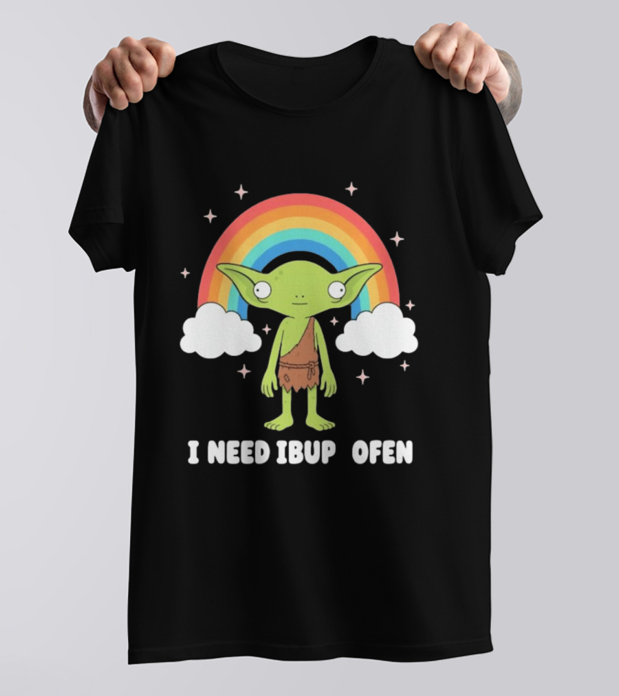 Goblin Rainbow I Need Ibuprofen Cute Fantasy T-Shirt