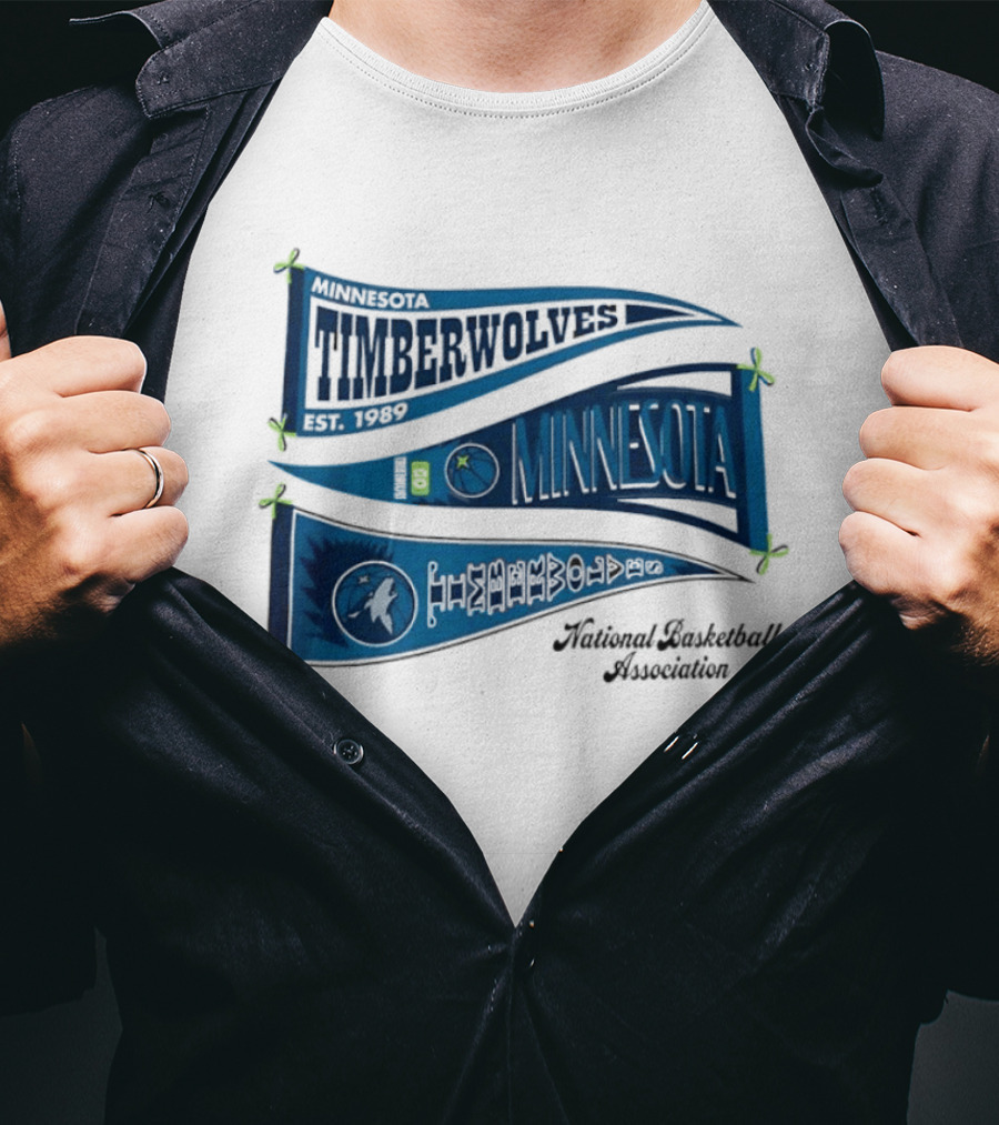 Minnesota Timberwolves NBA Pennants T-Shirt