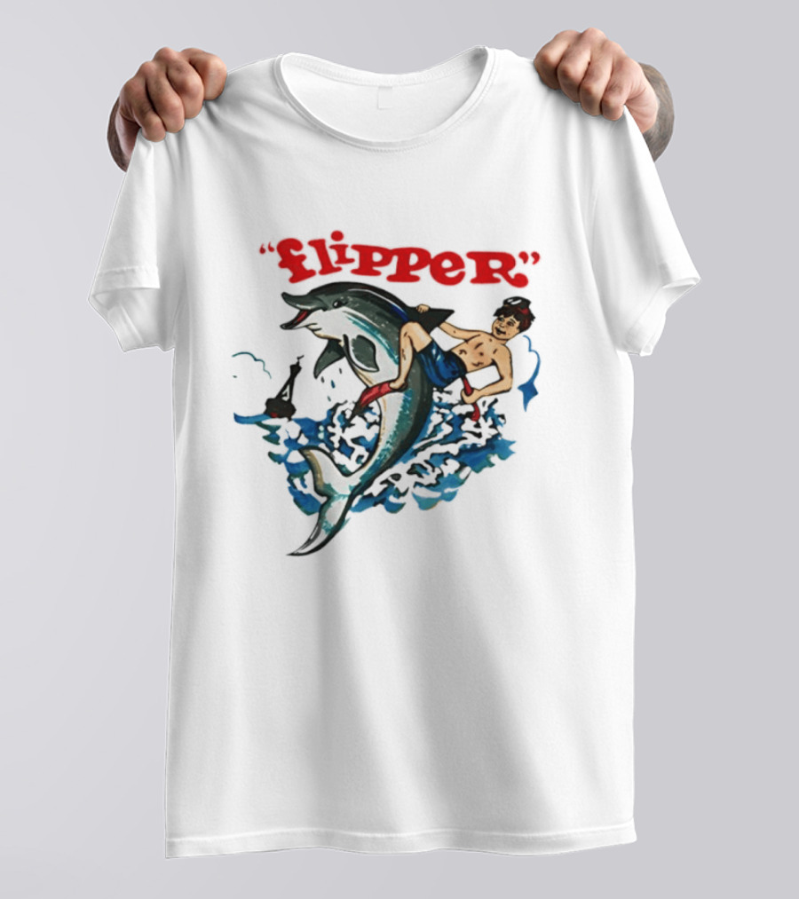 Flipper TV Show Dolphin And Boy Adventure T-Shirt