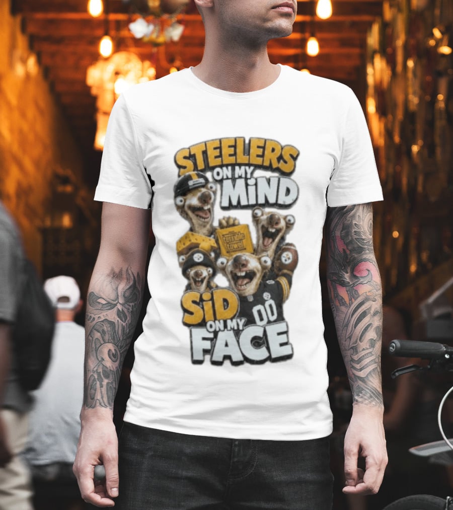 Steelers On My Mind Sid On My Face Terrible Towel Googly Eyes 00 T-Shirt