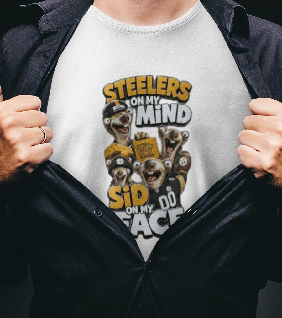 Steelers On My Mind Sid On My Face Terrible Towel Googly Eyes 00 T-Shirt