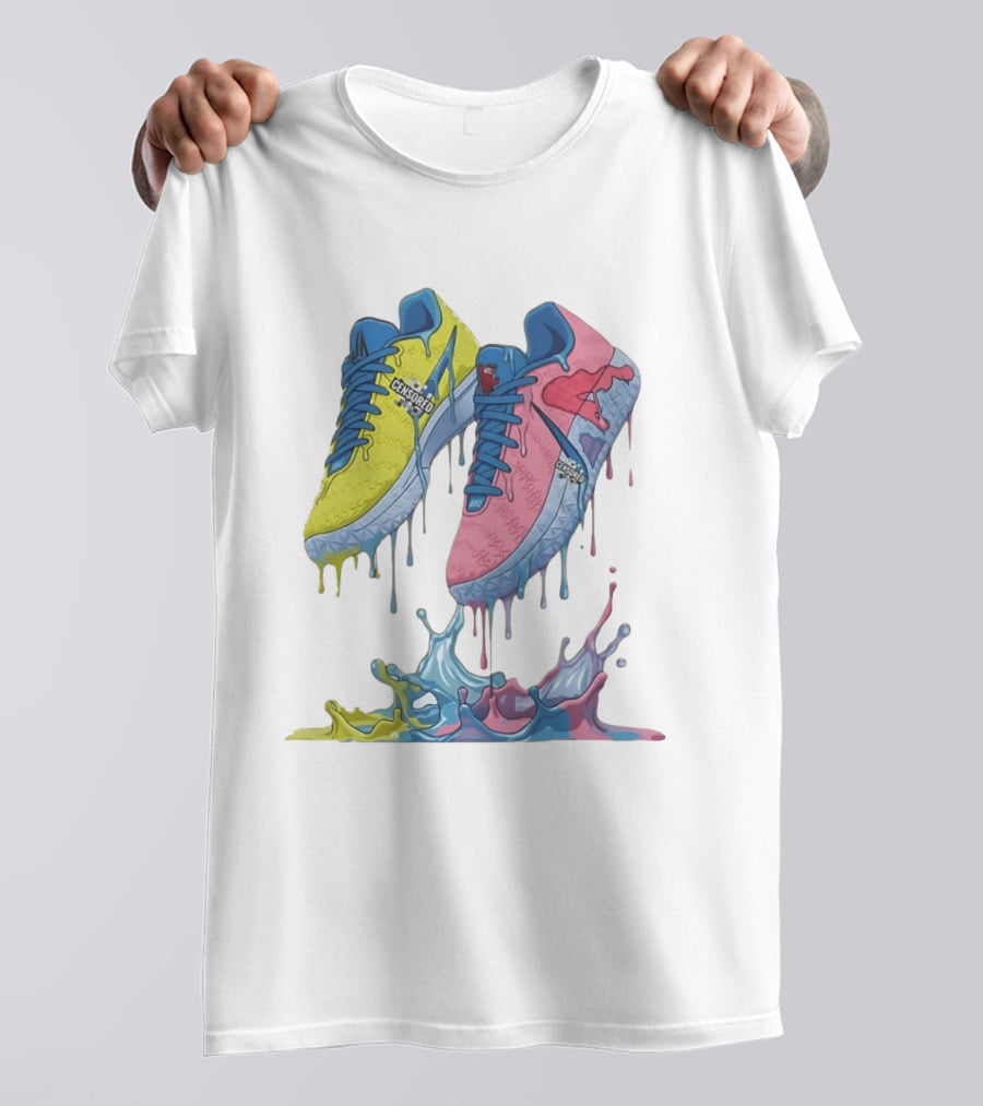 Safety Green Ja 3 Kool Aid Dripping Sneakers Censored T-Shirt