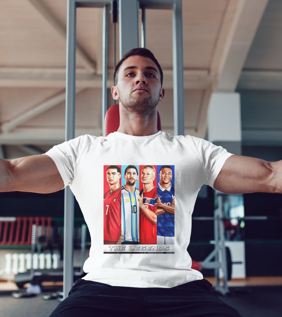 The Legends Ronaldo Messi Haaland Mbappe Football Stars T-Shirt