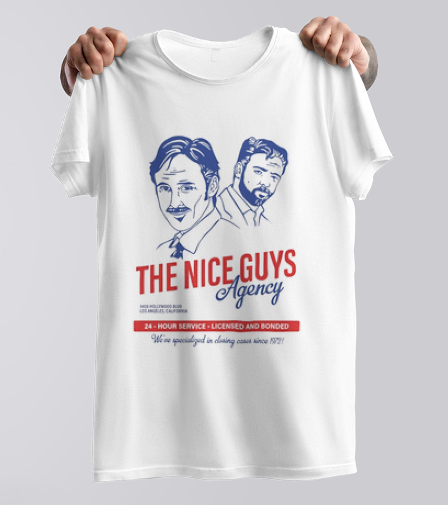 The Nice Guys Agency 24 Hour Service Licensed And Bonded Drawing T-Shirt