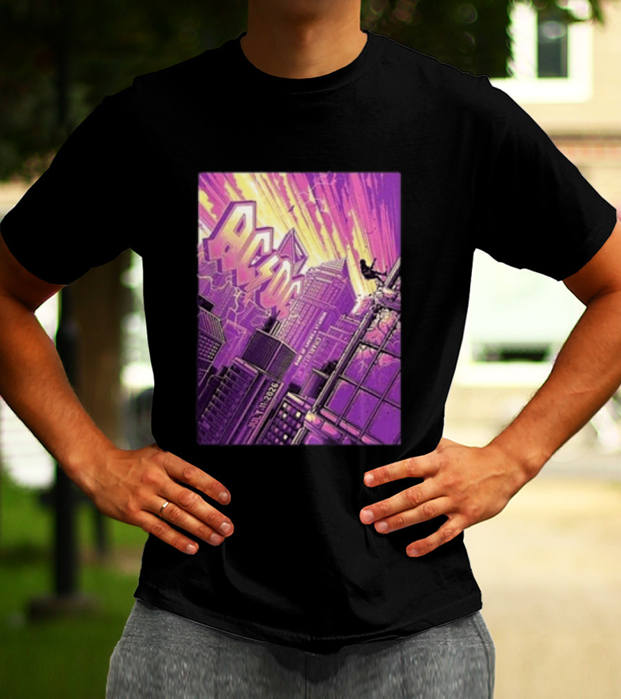 ACDC Charlotte PWR Up North America Tour July 11 2026 Skyline T-Shirt