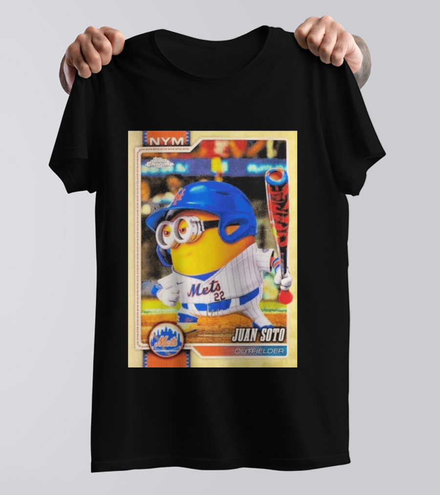 Juan Soto Minions Superfractor New York Mets MLB Topps Chrome 2026 Outfielder T-Shirt