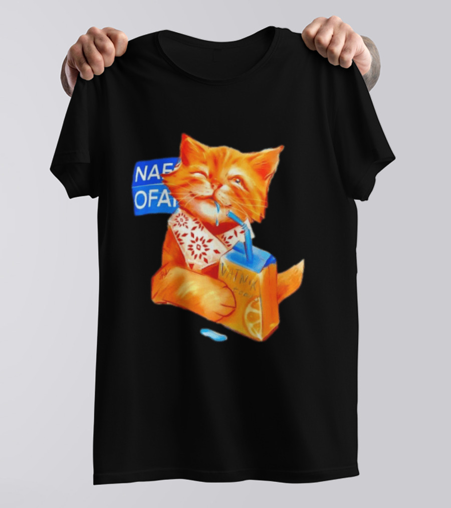 NAFO Fella Orange Cat Drinking VATNIK Tears T-Shirt