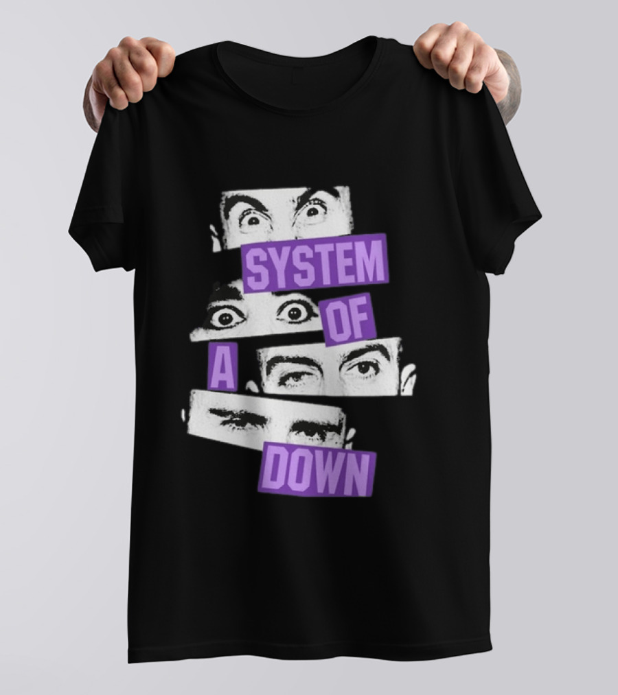 Original System Of A Down Soad Eu Uk Tour 2026 Toxic City System Down Eyes T-Shirt