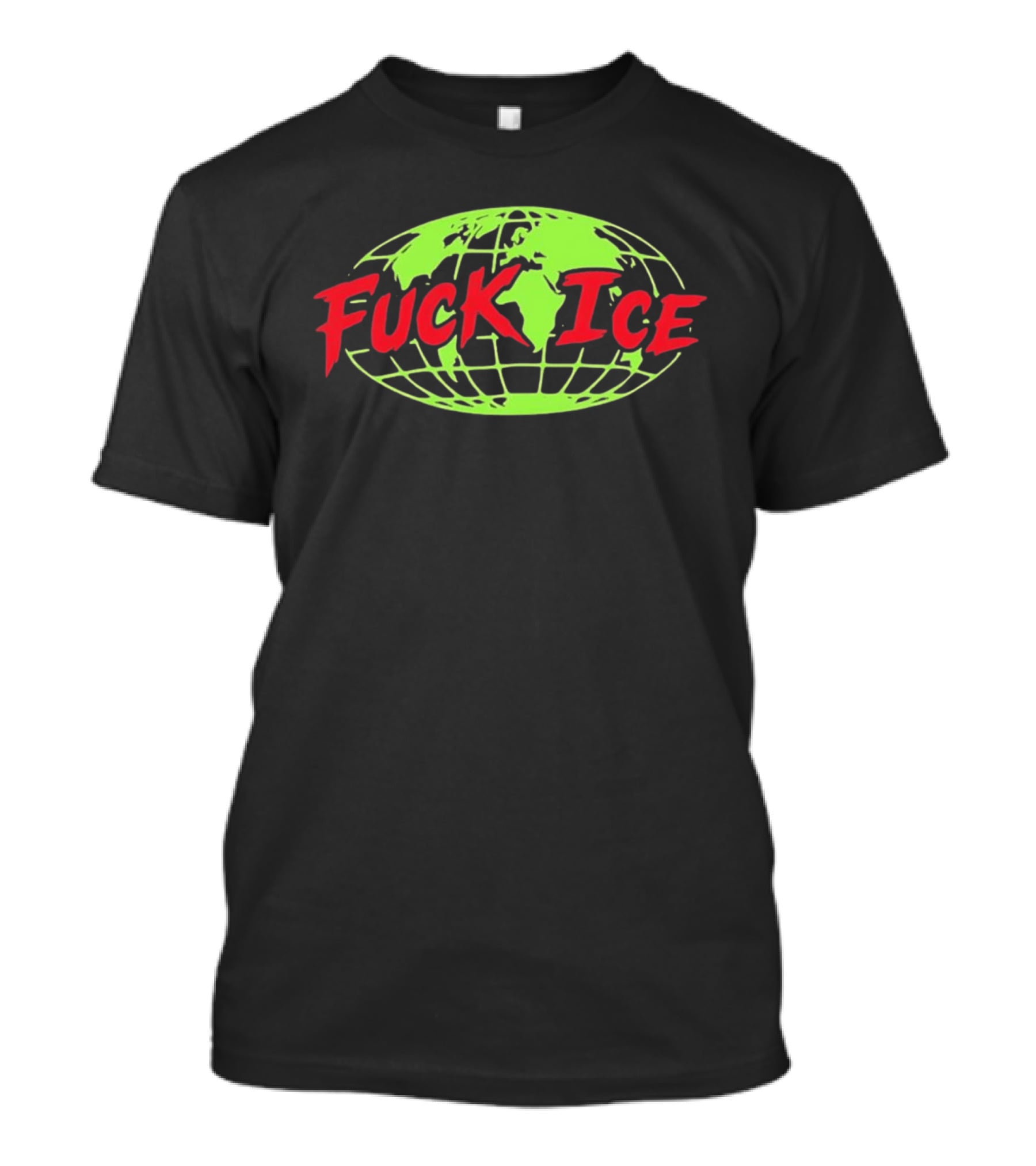 Protest Global Awareness Fuck ICE World Map T-Shirt