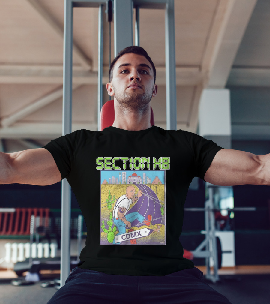 Section H8 CDMX Mexico City Punk Scene Urban Landscape With Cactus T-Shirt