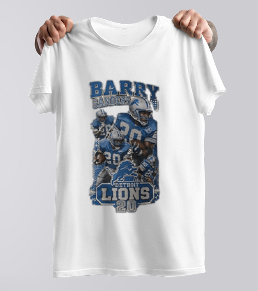 Barry Sanders Detroit Lions 20 NFL Football Legend T-Shirt
