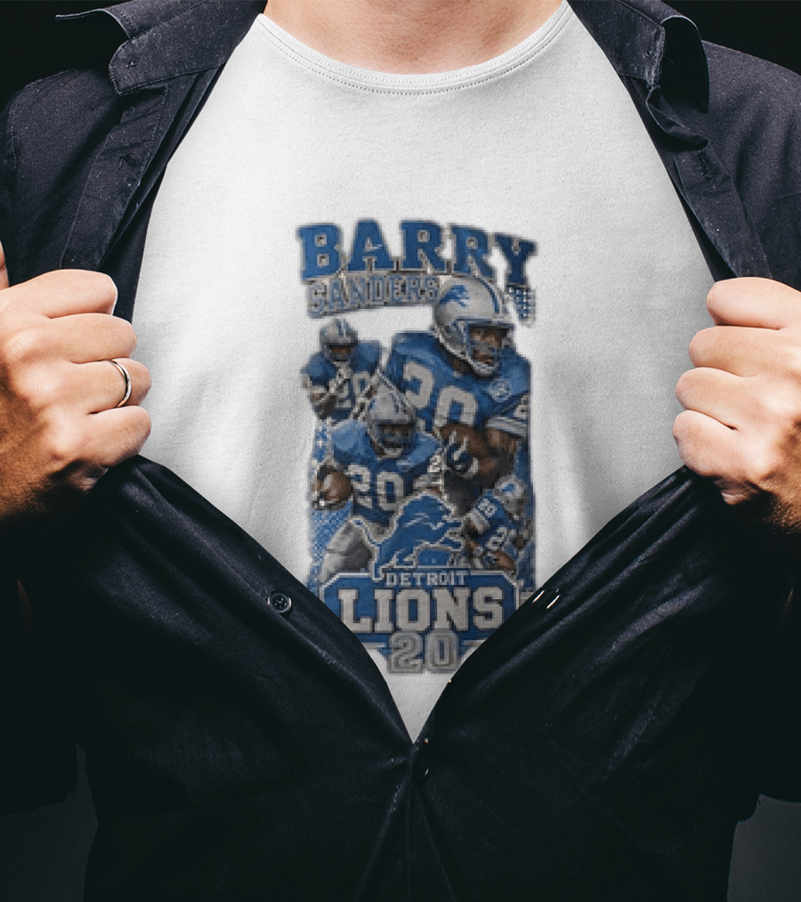 Barry Sanders Detroit Lions 20 NFL Football Legend T-Shirt