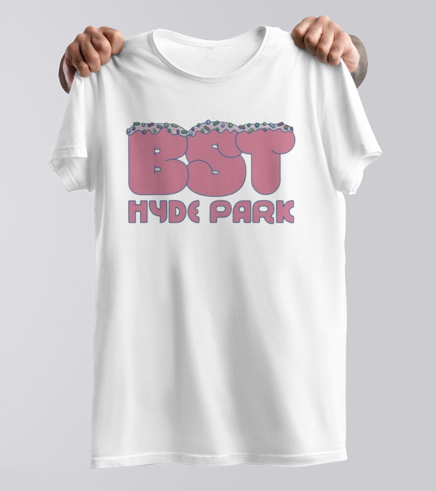 BST Hyde Park 2026 X Lewis Capaldi 12th July Event Pink Frosted Sprinkles T-Shirt