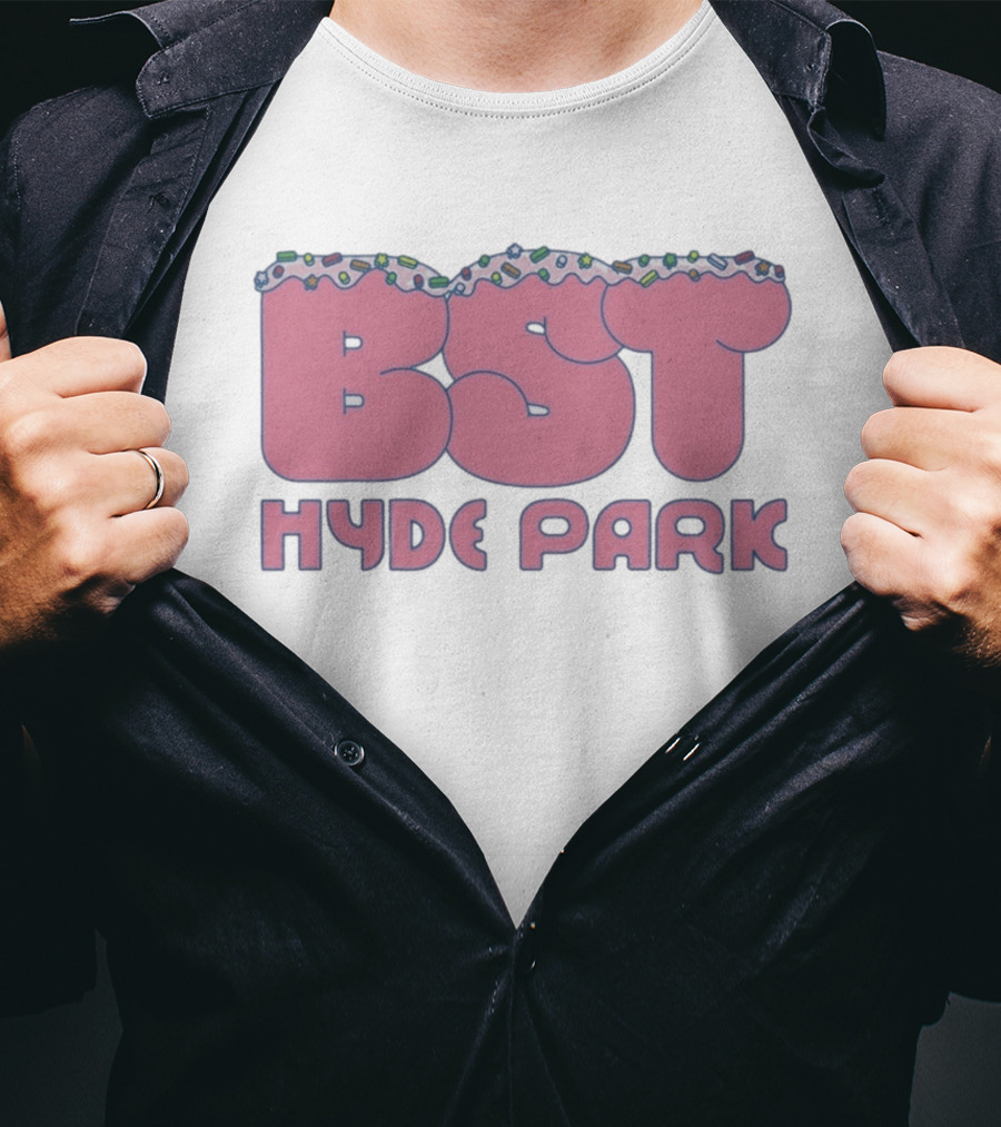 BST Hyde Park 2026 X Lewis Capaldi 12th July Event Pink Frosted Sprinkles T-Shirt