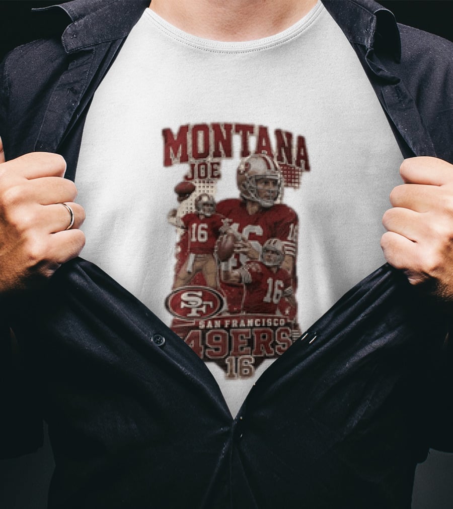 San Francisco 49ers Montana Joe 16 Football Player T-Shirt