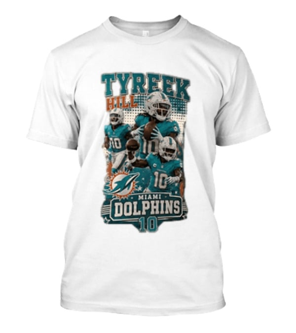 Tyreek Hill Miami Dolphins 10 Football T-Shirt