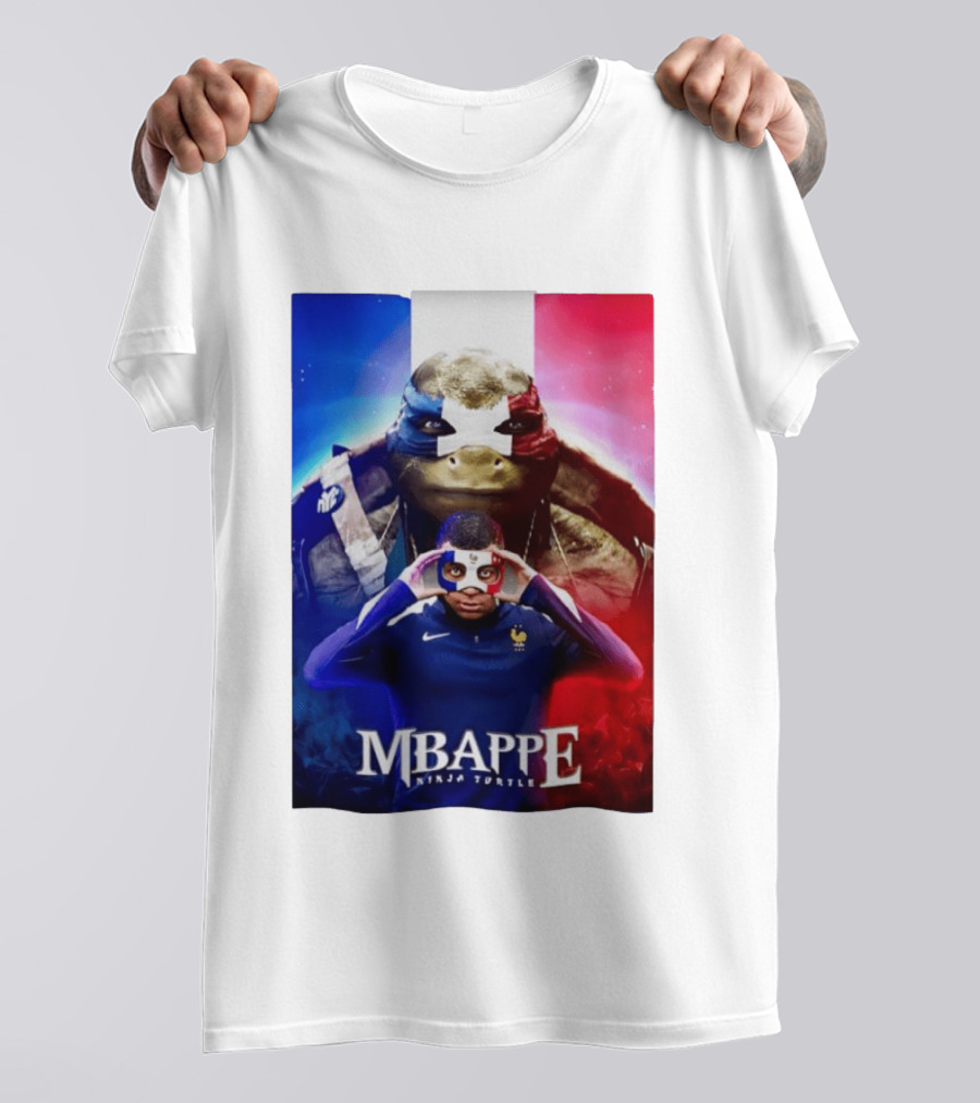 Mbappe France National Football Ninja Turtle T-Shirt